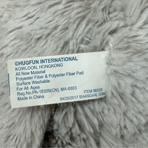 HUG FUN 20" ELEPHANT and BABY Hugging Stuffed Animal Plush Gray Pink Floppy Ears - Picture 14 of 14